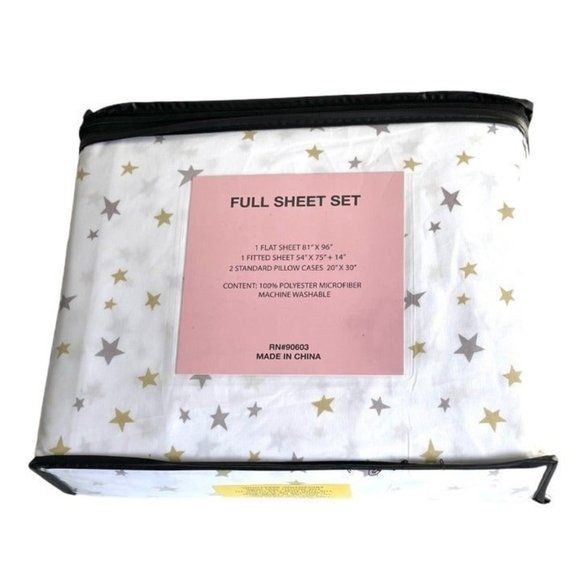 BCBG Girls Stars Full 4pc Sheet Set - Picture 7 of 9